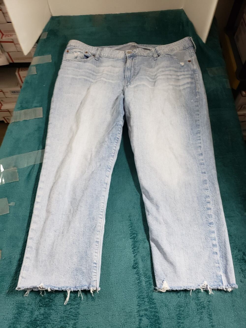 Gap Jeans Size 18 Womens Blue Stretch Pants Mid Rise Universal Slim Boyfriend